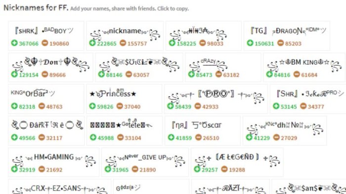 Huruf Keren Untuk Nickname Ff