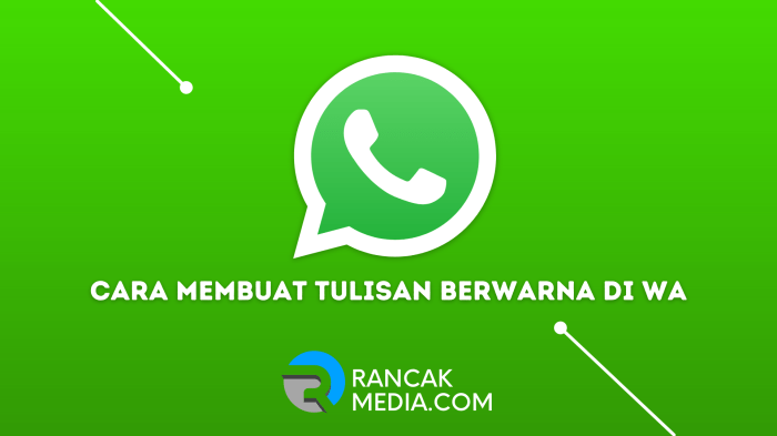 Tulisan Warna-Warni Di Wa