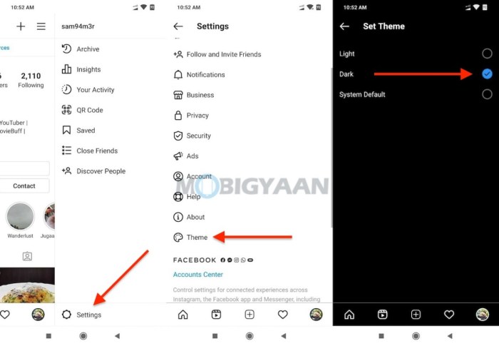 Cara Mengubah Tema Gelap Di Instagram